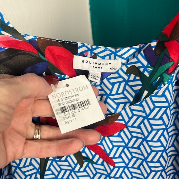 Equipment women’s size XS floral silk midi dress - Picture 6 of 9